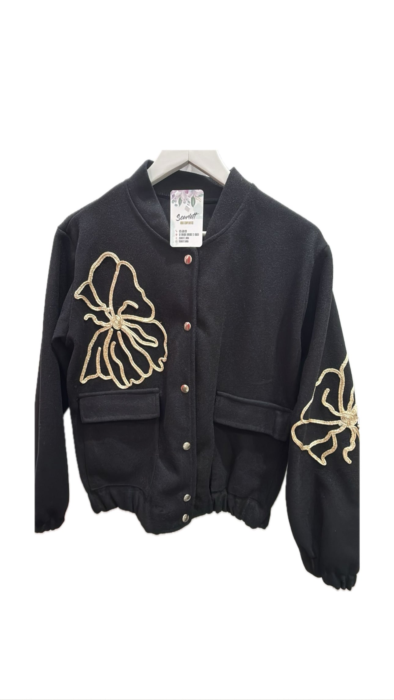 Bomber Negra Flores
