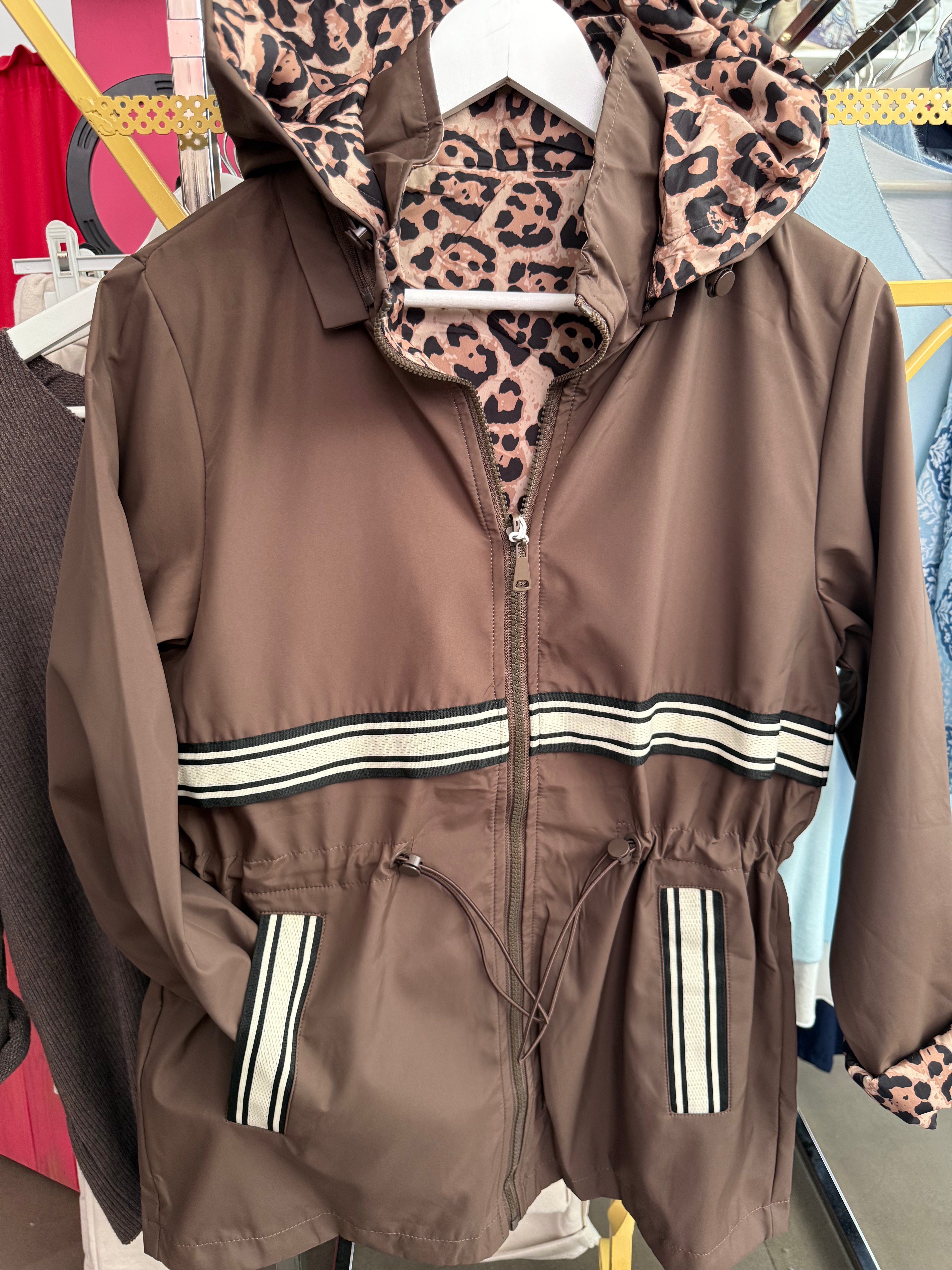 Parka chocolate animal print