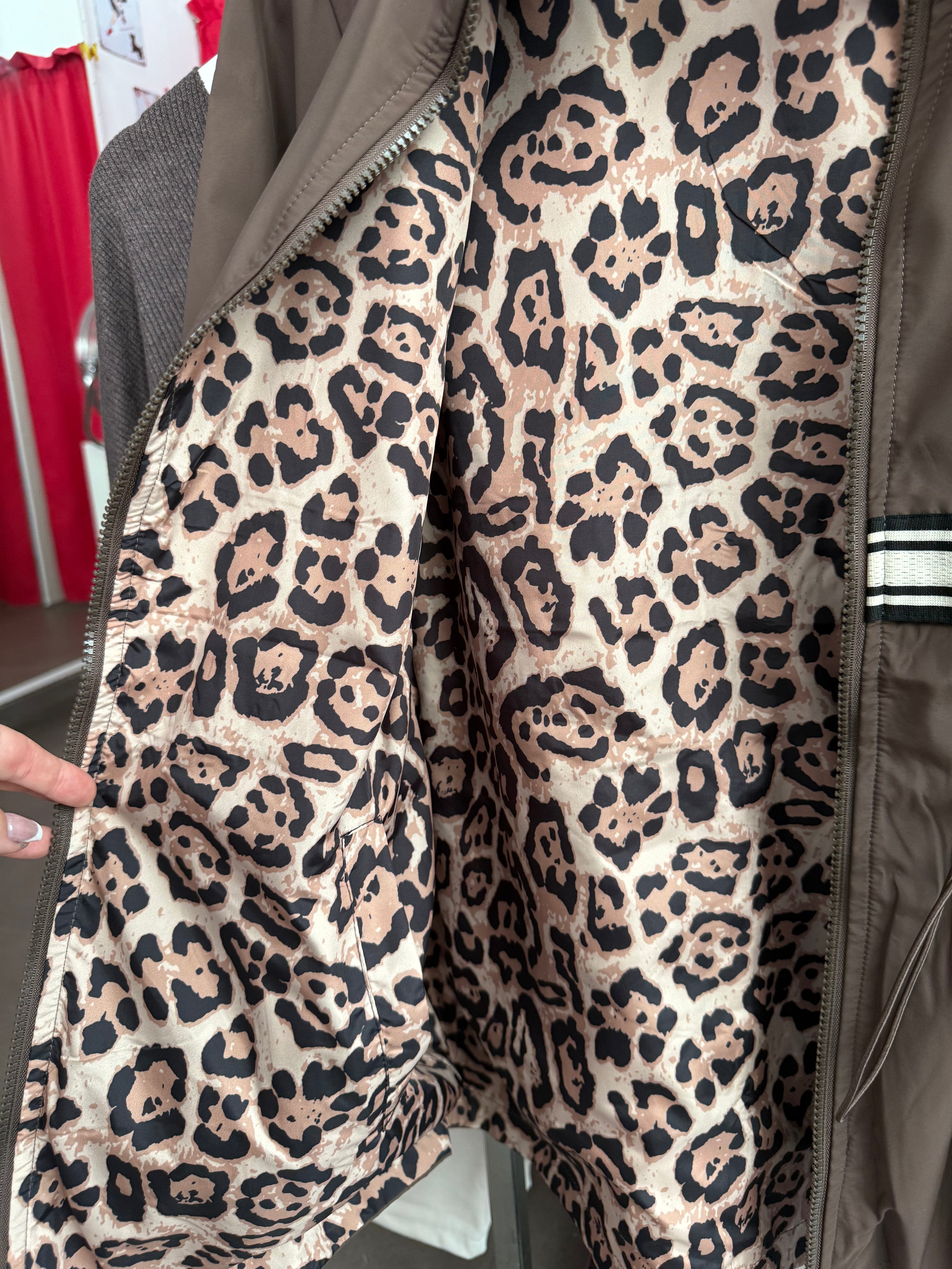 Parka chocolate animal print
